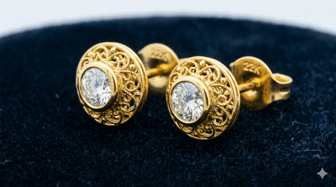 Artisanal Textured Gold Cuff